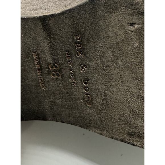 Rag & Bone Harrow Strap Booties Womens 38 / 8 Grey Nuuck Leather Heels Boots - Picture 12 of 13